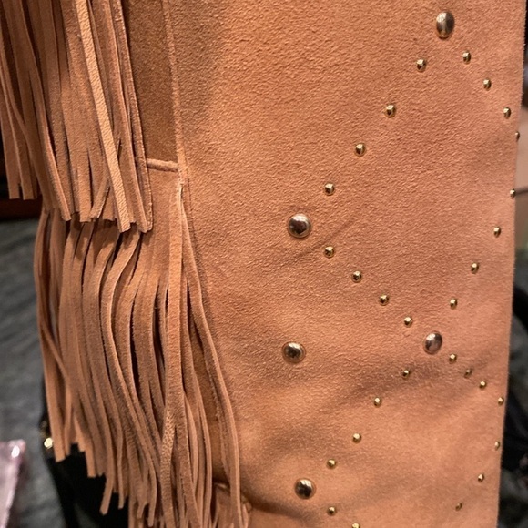 Vince Camuto Panaryaz knee high Suede heeled tassel Boots size 8 - Picture 9 of 10
